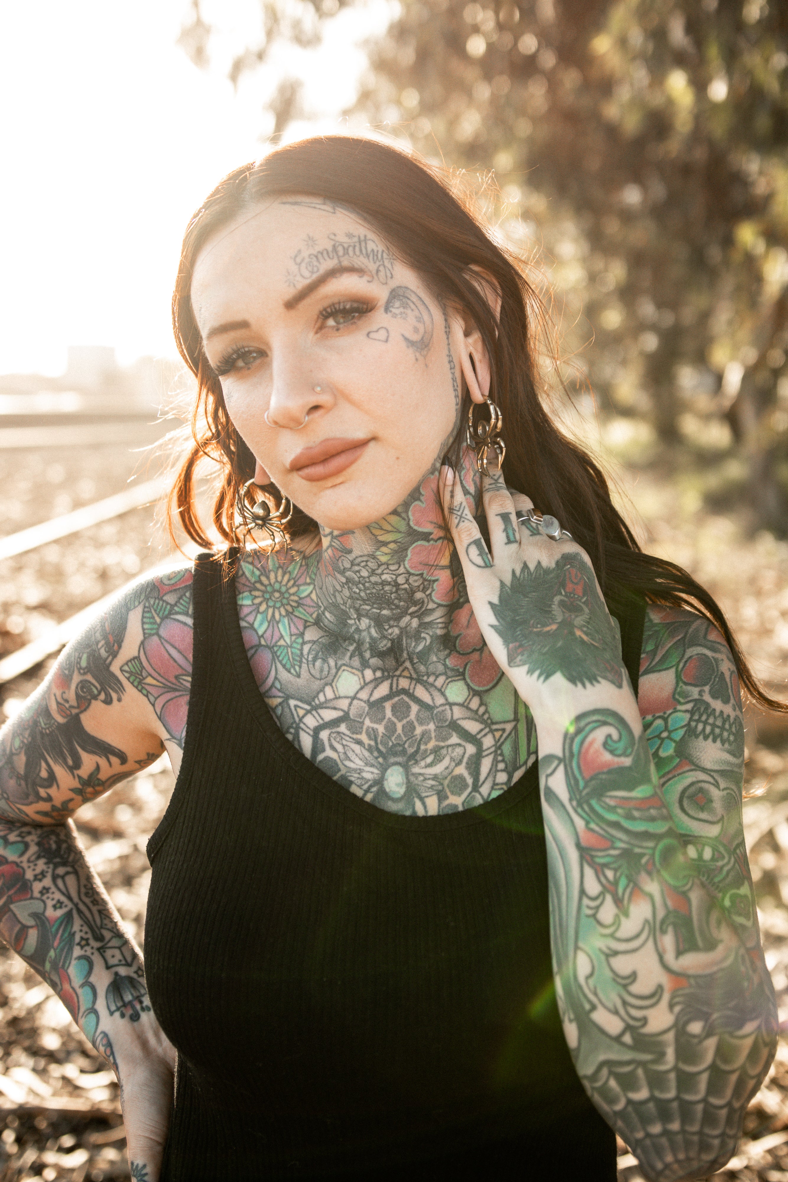 Spider Brass Hinged Ear Weights