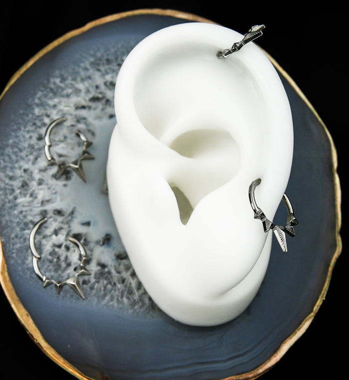 Spike Corrugated Titanium Hinged Segment Ring