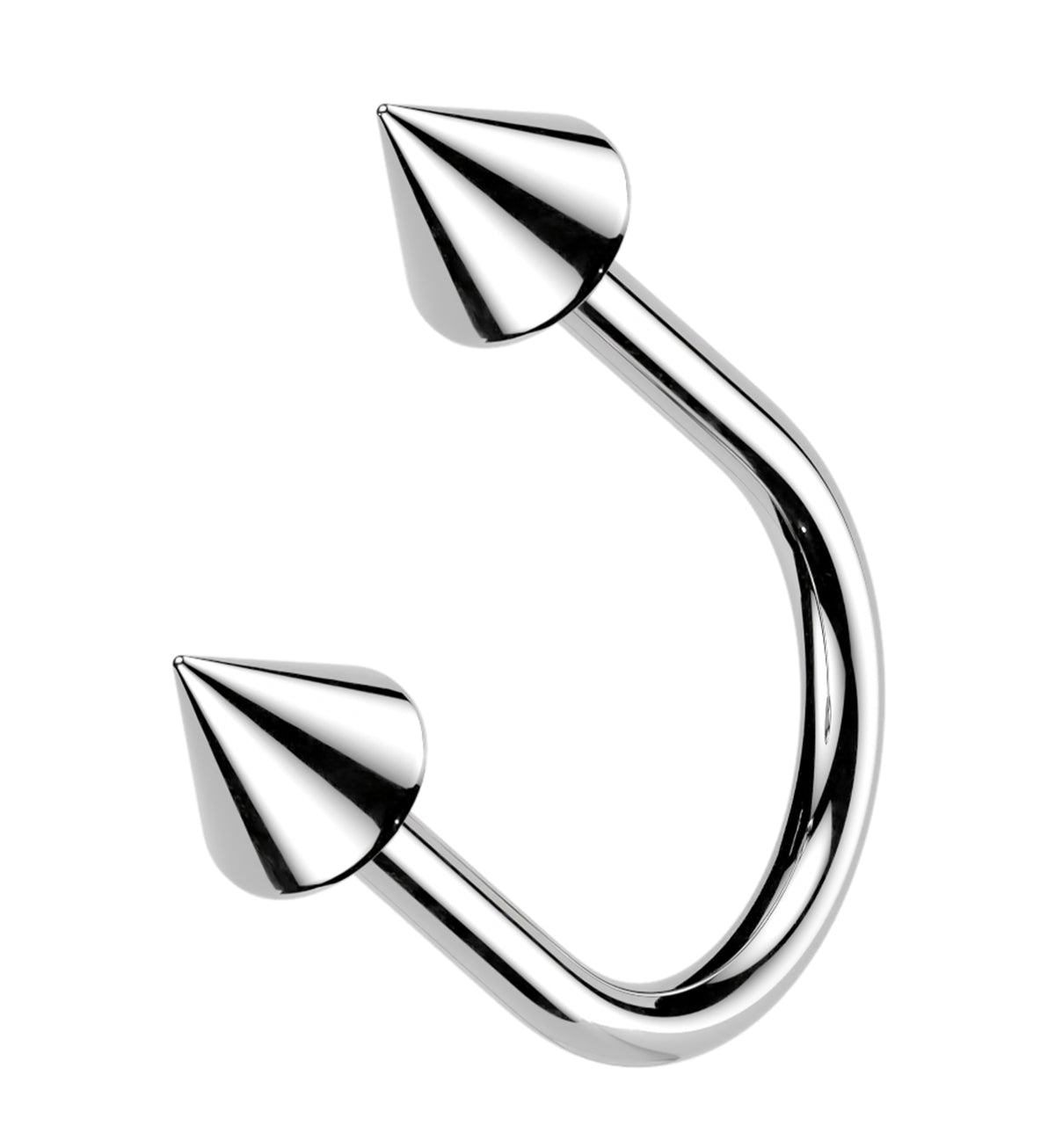 Spike U-Shape Titanium Threadless Circular Barbell