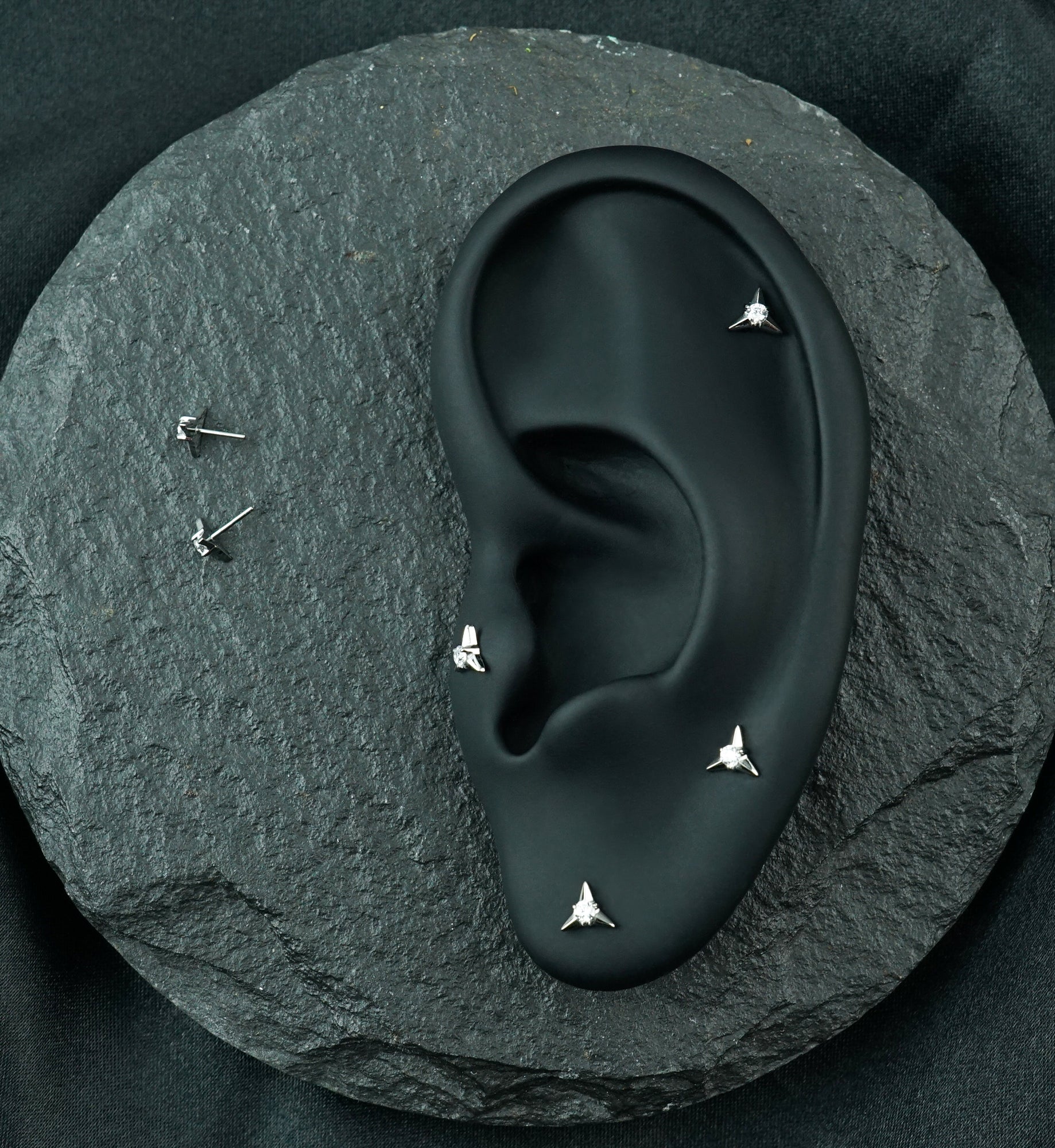 Splice Clear CZ Titanium Threadless Top