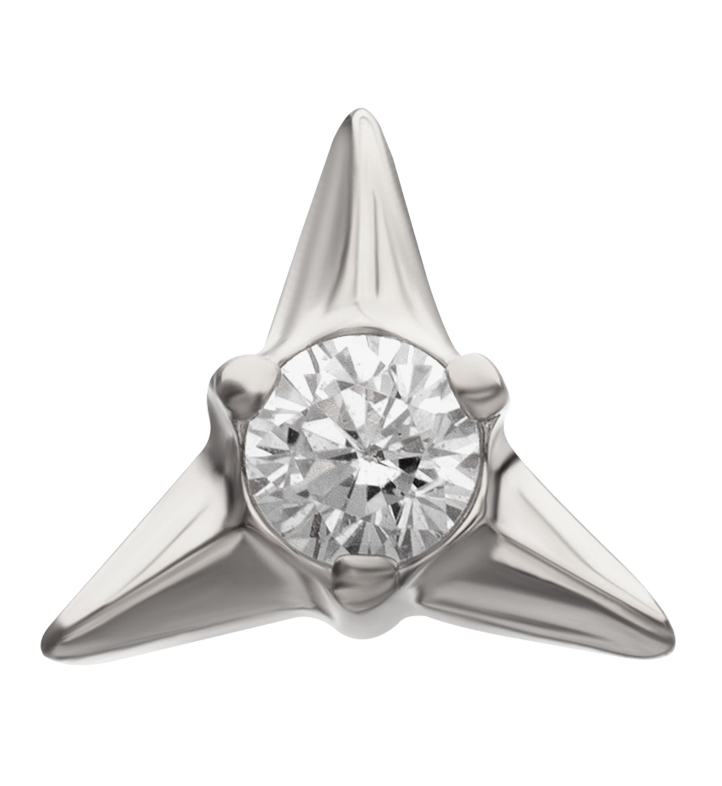 Splice Clear CZ Titanium Threadless Top