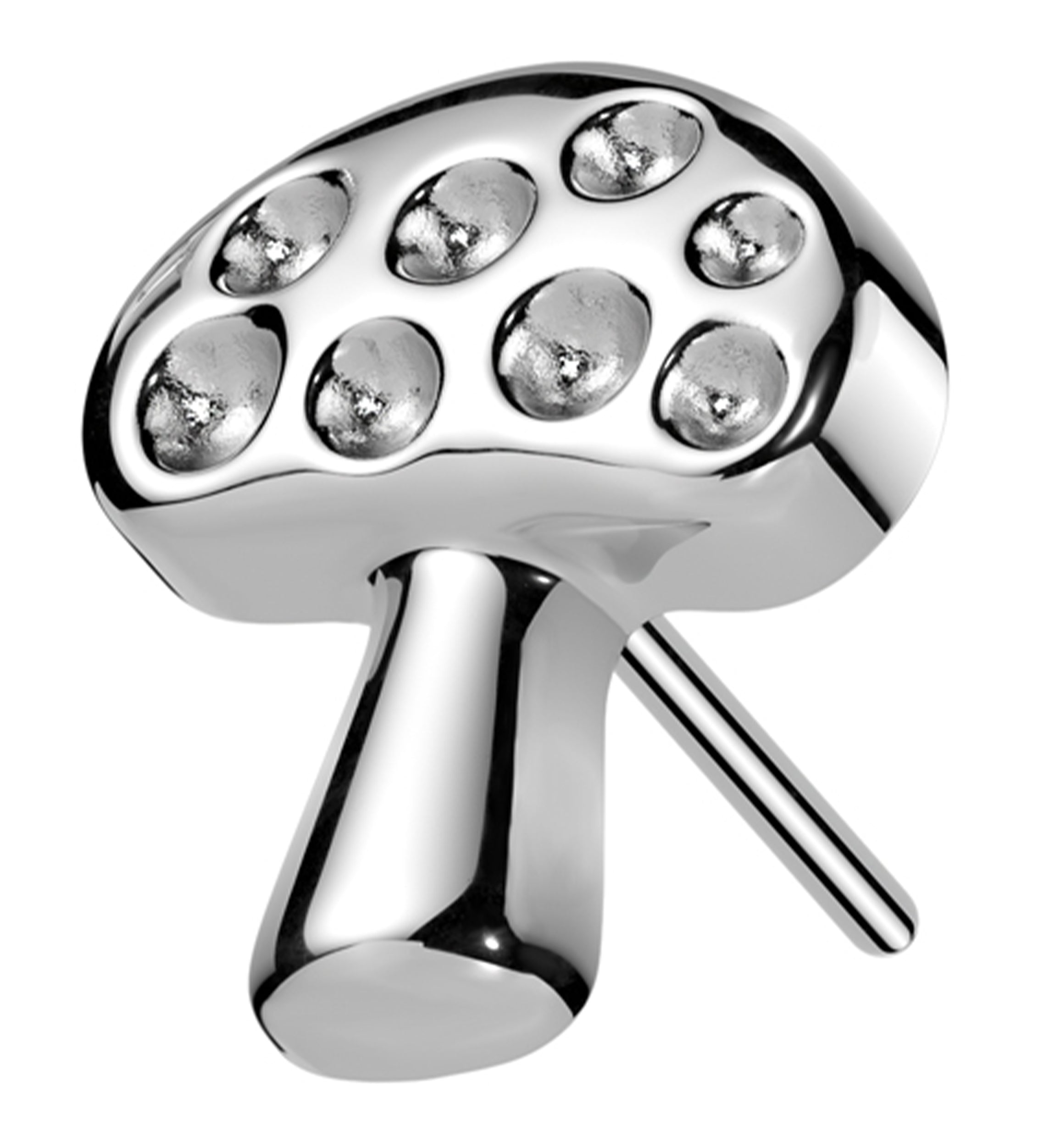 Spotted Mushroom Titanium Threadless Top