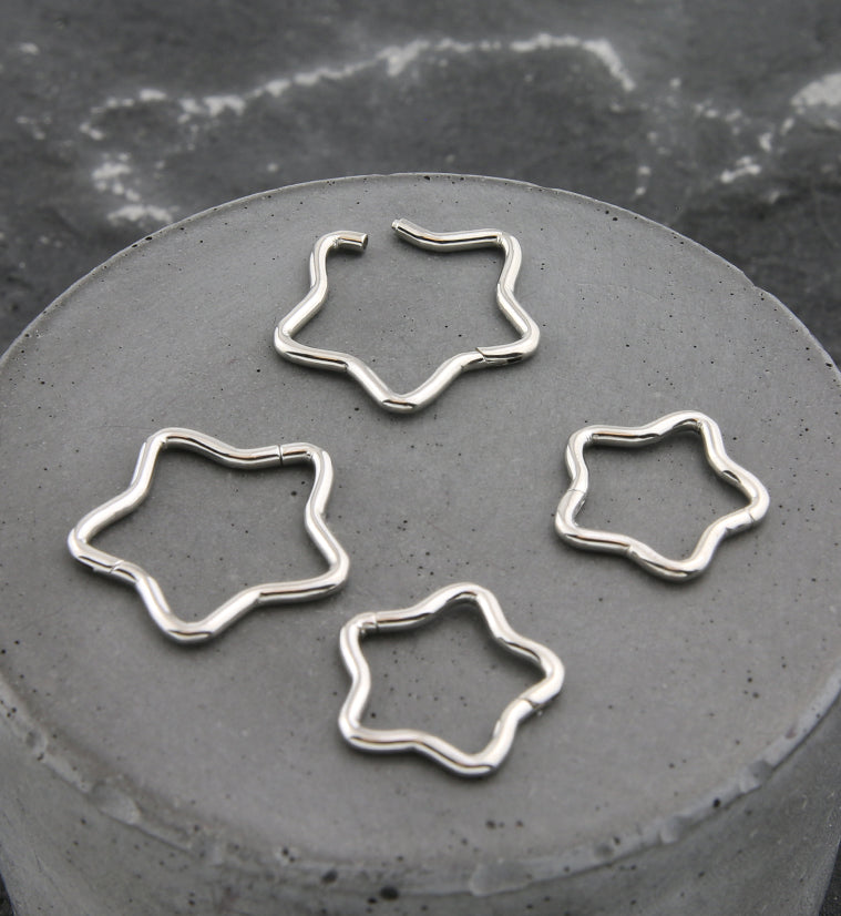 Star Titanium Hinged Segment Ring