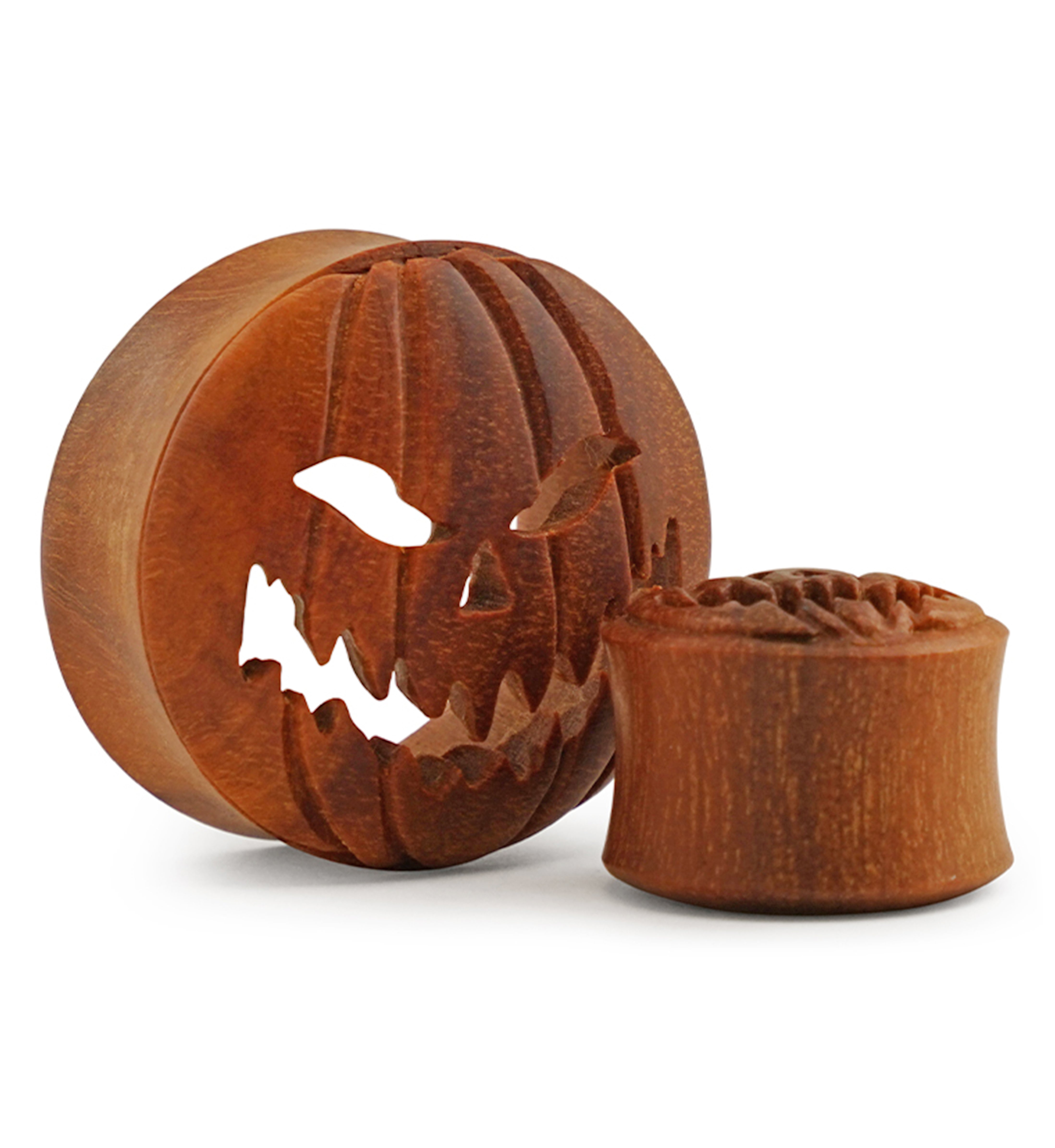 Stingy Jack Pumpkin Saba Wood Plugs (3/4