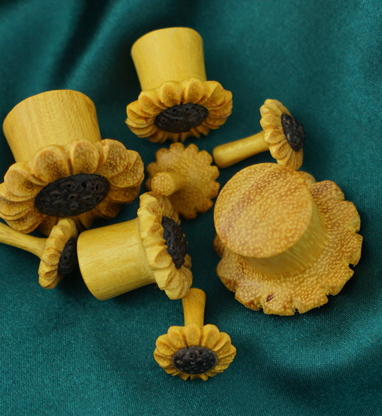 Grand Sunflower Wood Plugs