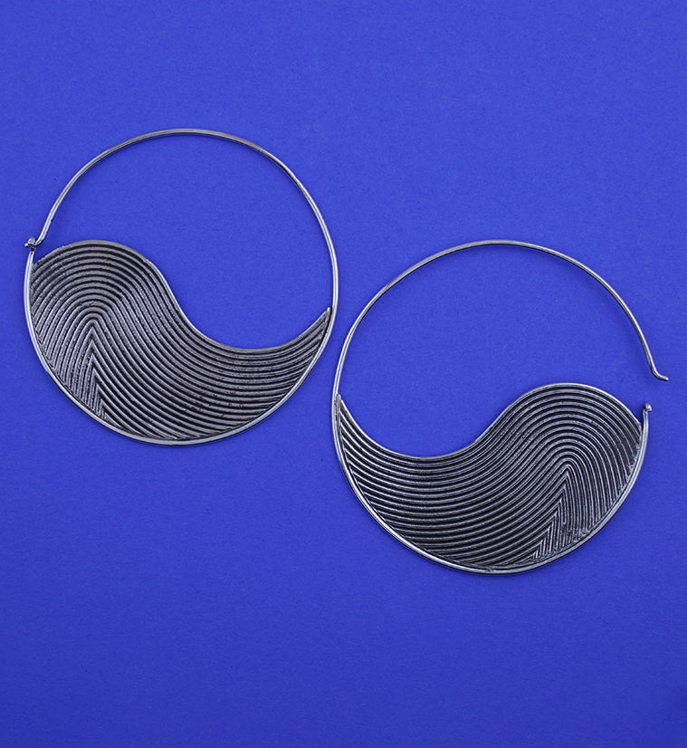 Swell White Brass Earrings/Hangers