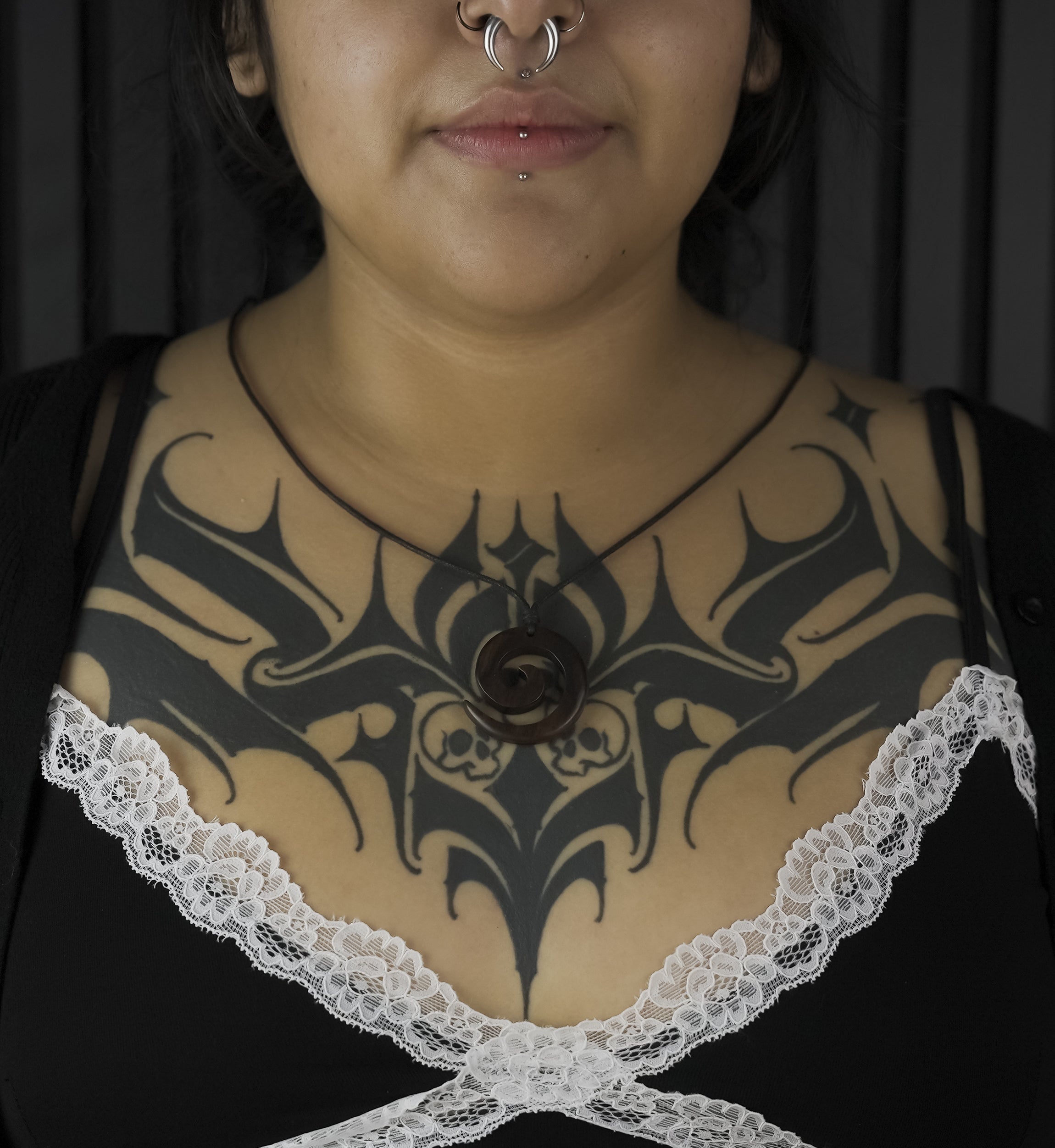 Swirl Sono Wood Pendant Necklace