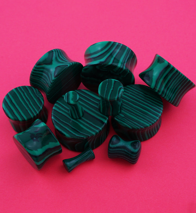 Synthetic Malachite Stone Plugs
