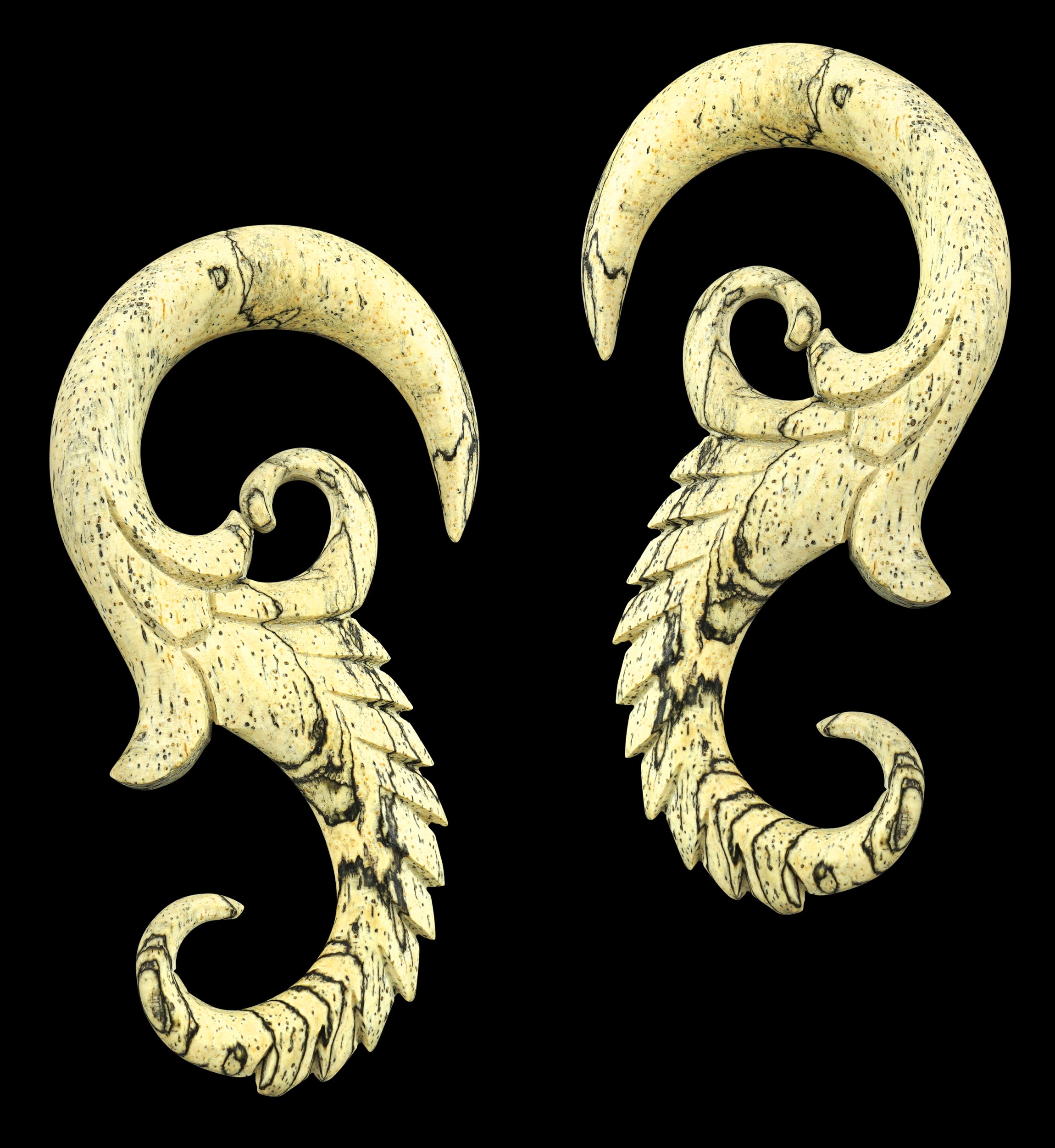 Tamarind Wood Seahorse Hanger Plugs