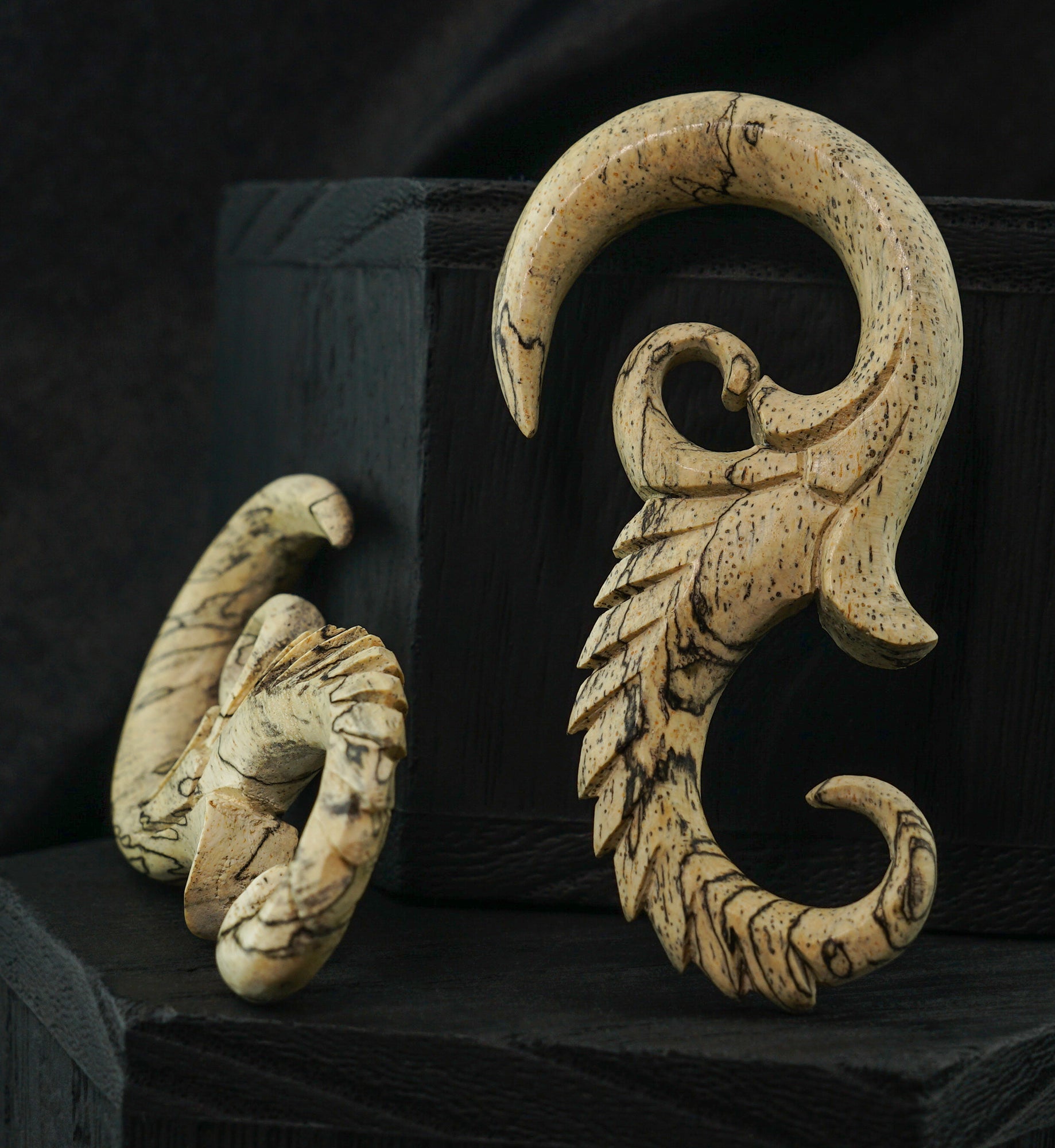 Tamarind Wood Seahorse Hanger Plugs
