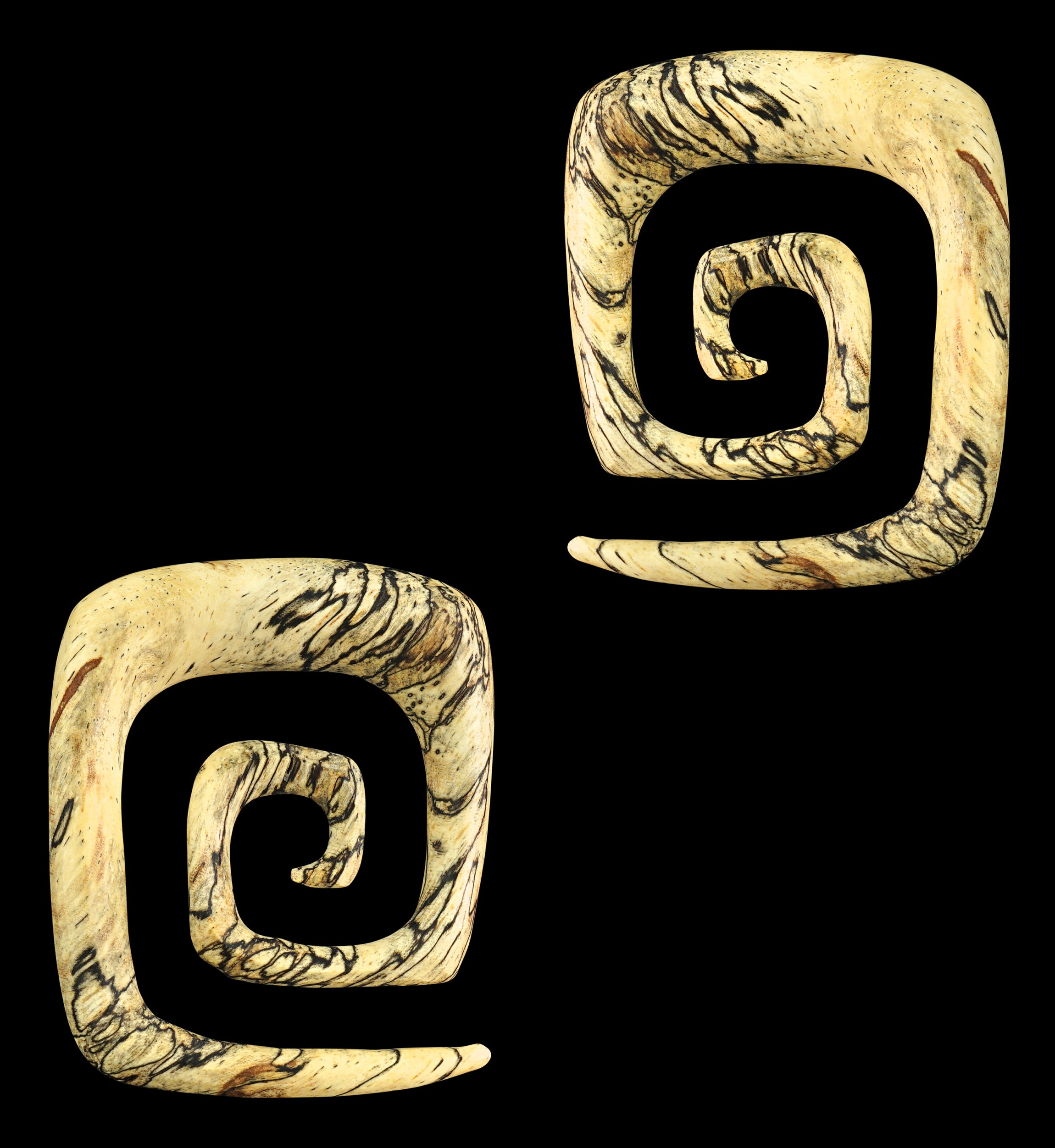 Tamarind Wood Square Spirals