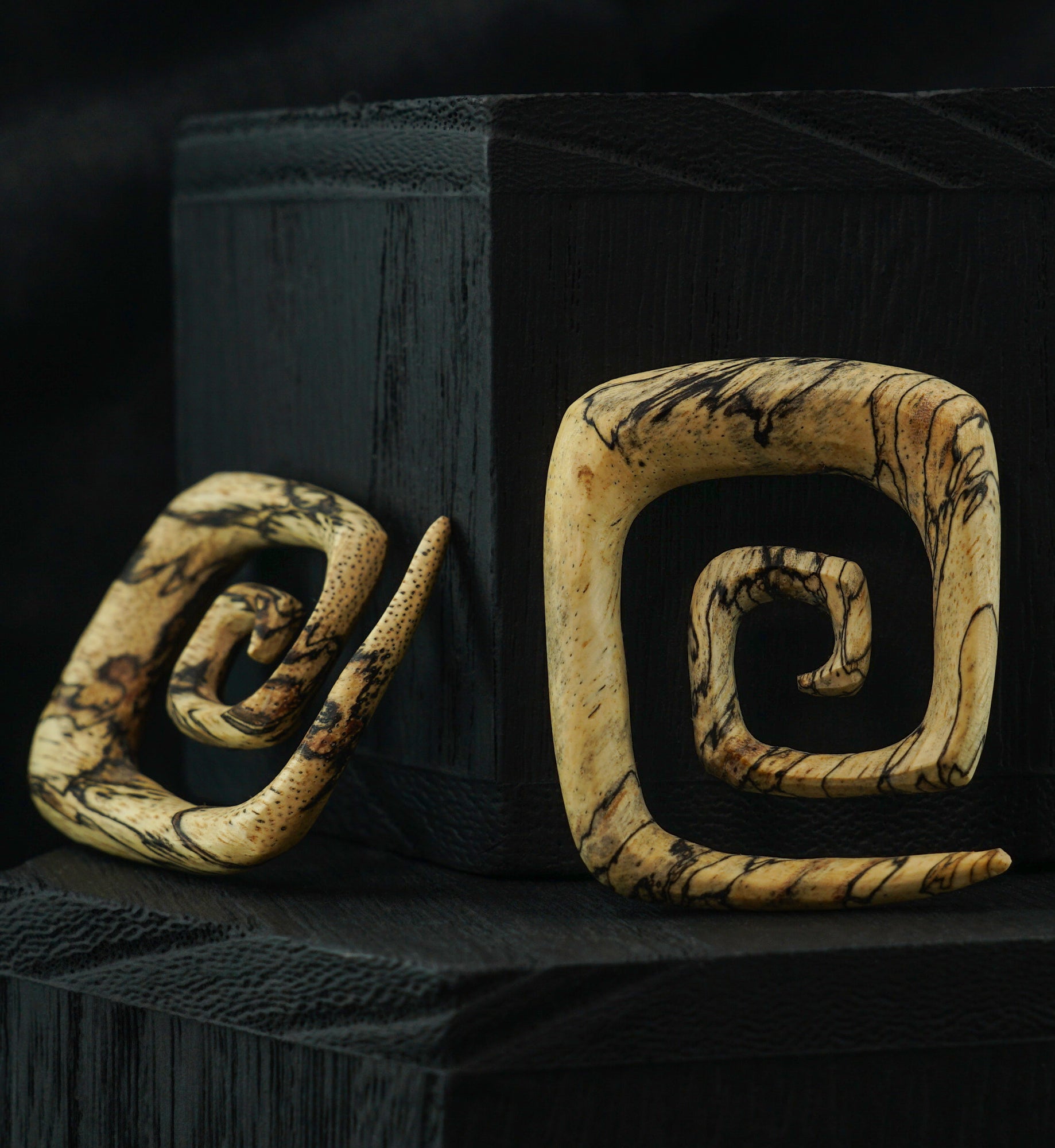 Tamarind Wood Square Spirals