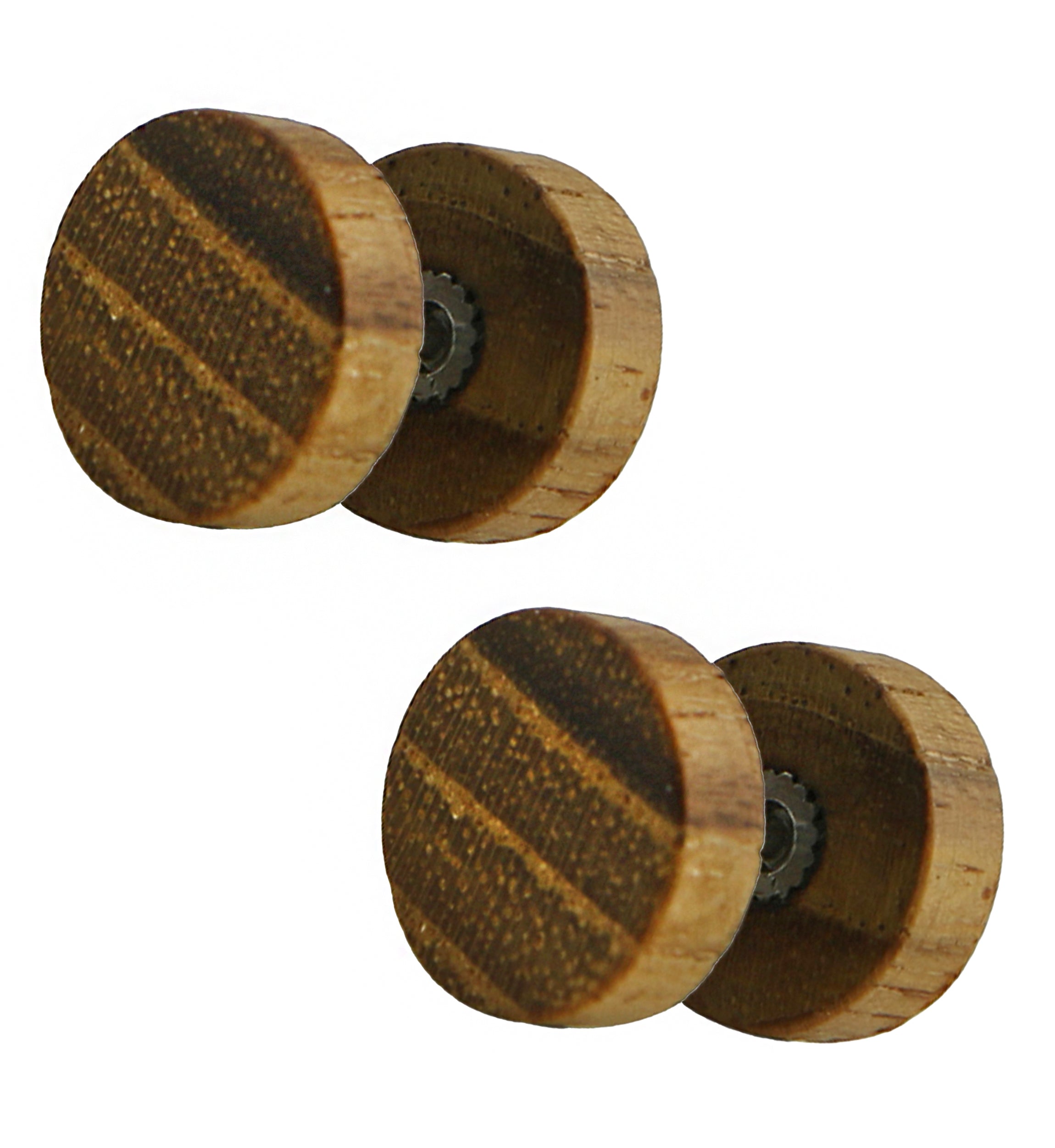 Teak Wood Fake Gauge Plugs