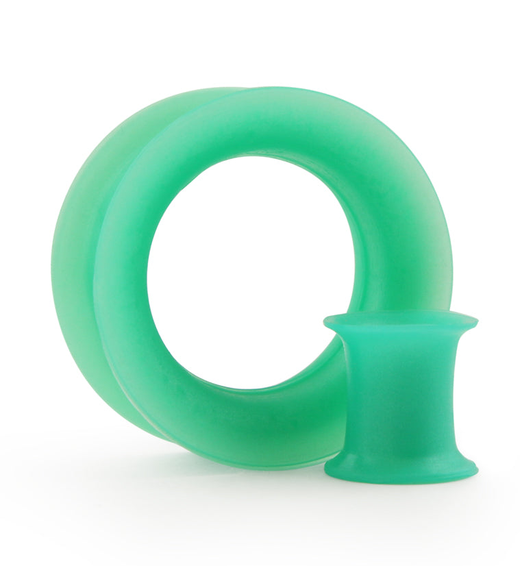 Teal Green Silicone Ear Skins Tunnels