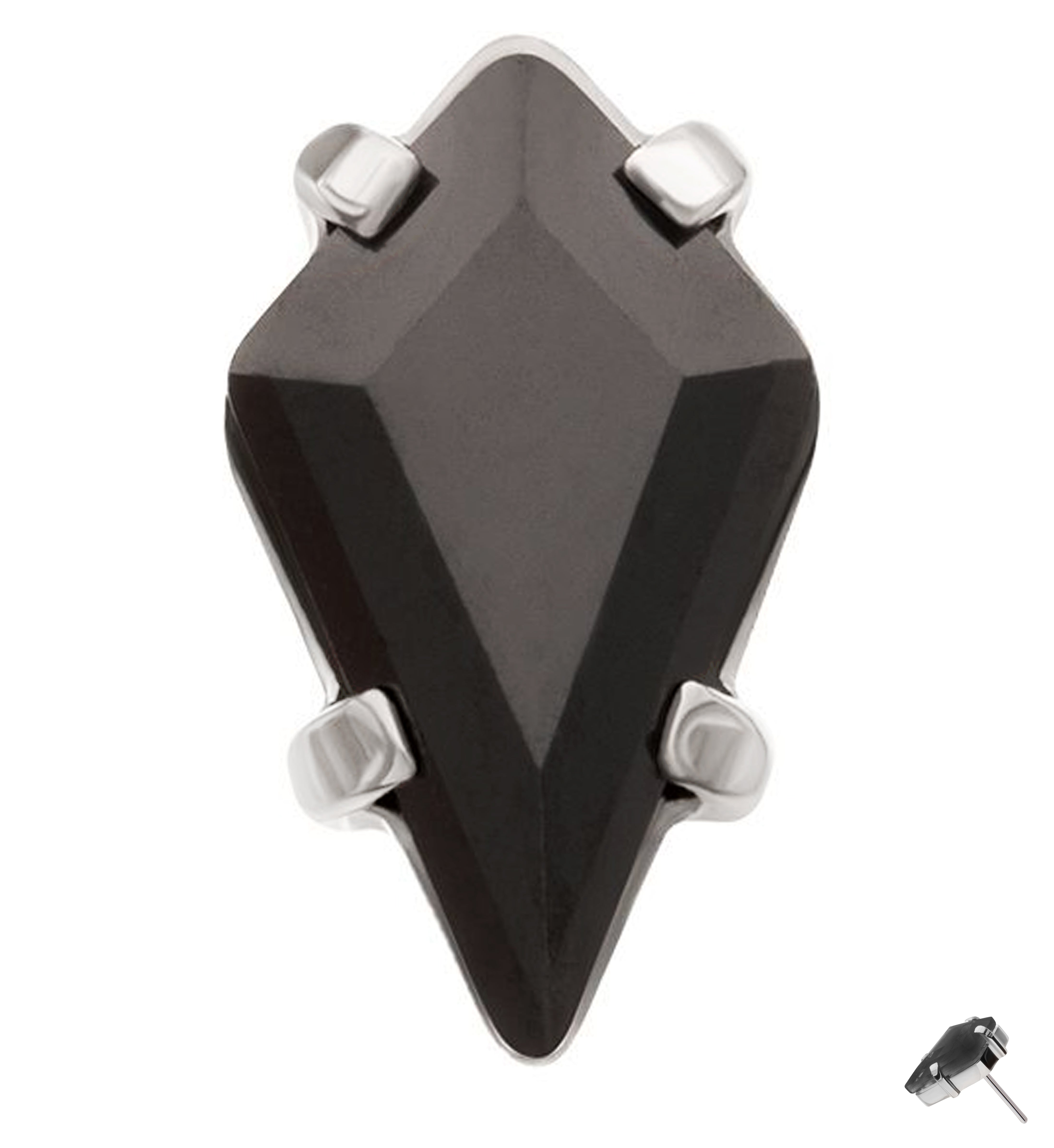 Tetra Black Onyx Titanium Threadless Top