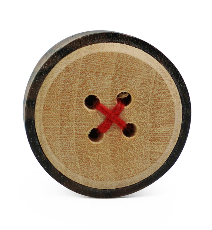 Threaded Button Inlay Wood Plugs (00 Gauge - 1 & 1/2