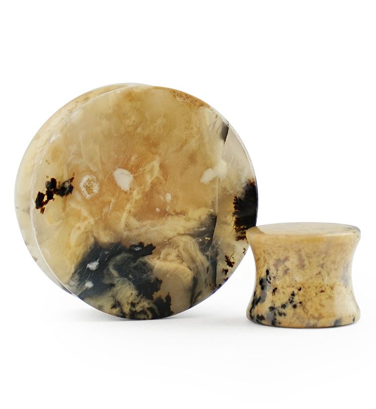 Tiger Agate Dendritic Stone Plugs