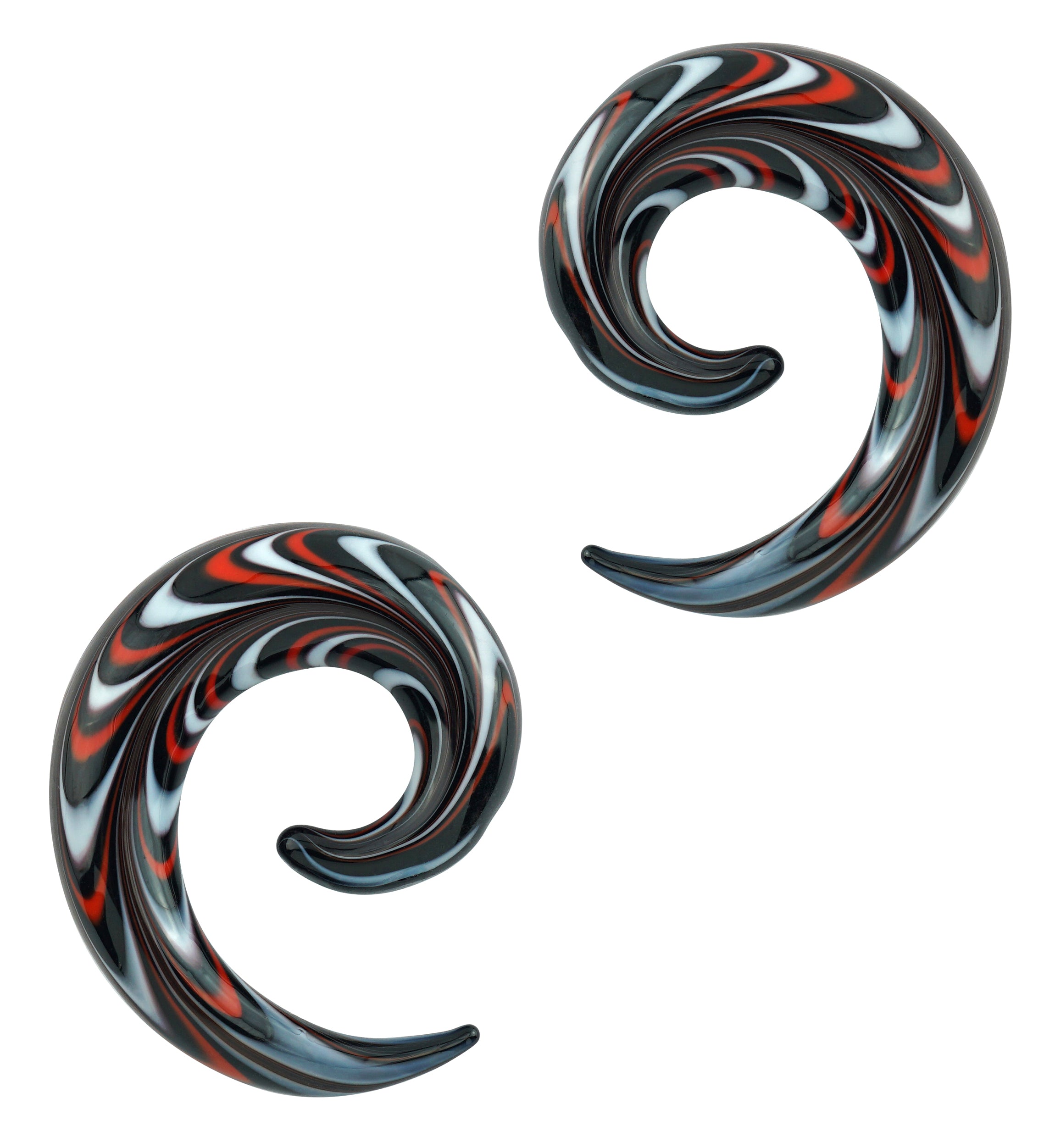 Tiger Rose Glass Spirals
