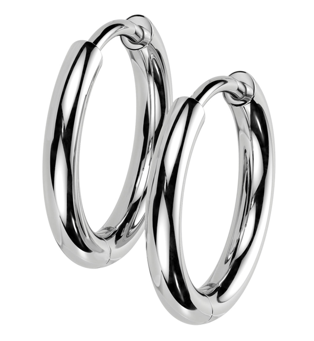 Crossover Huggie Hoop Earrings in Sterling Silver with Diamonds, 12.4mm Crossover Huggie Hoop Earrings in Sterling Silver with Diamonds, 12.4mm