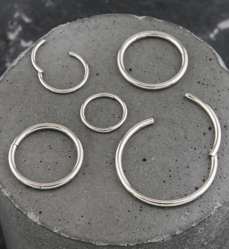 Titanium Hinged Segment Hoop Rings | UrbanBodyJewelry.com