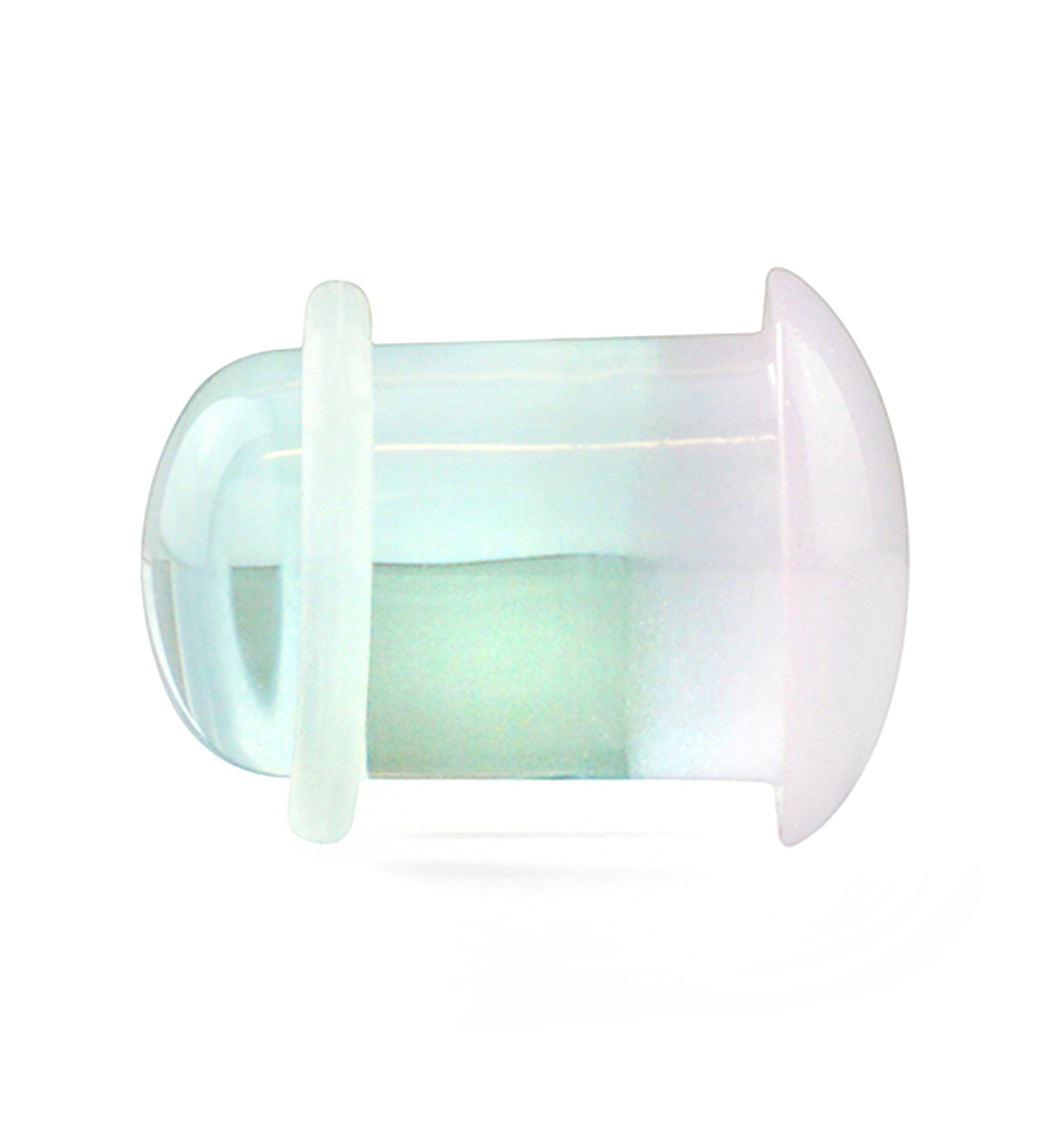 Translucent Pink Color Front Single Flare Glass Plugs