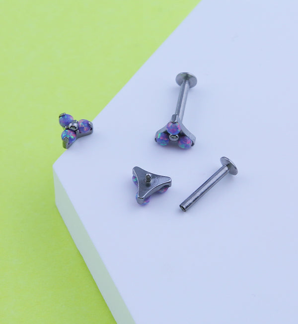 Triad Purple Opalite Titanium Internally Threaded Labret