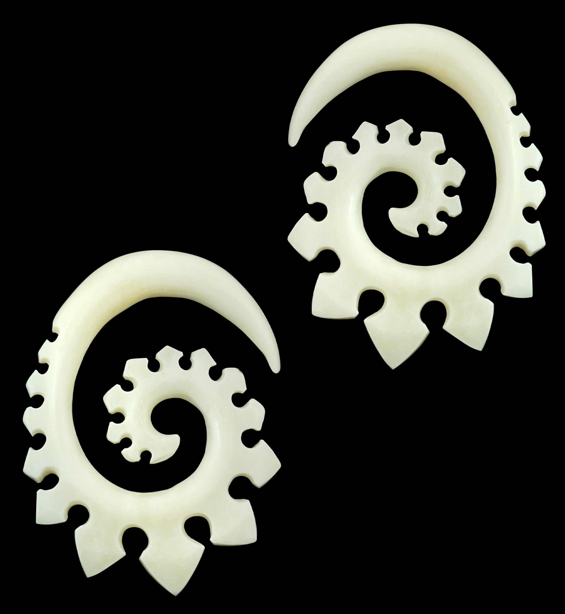 Tribal Spiked Bone Spirals