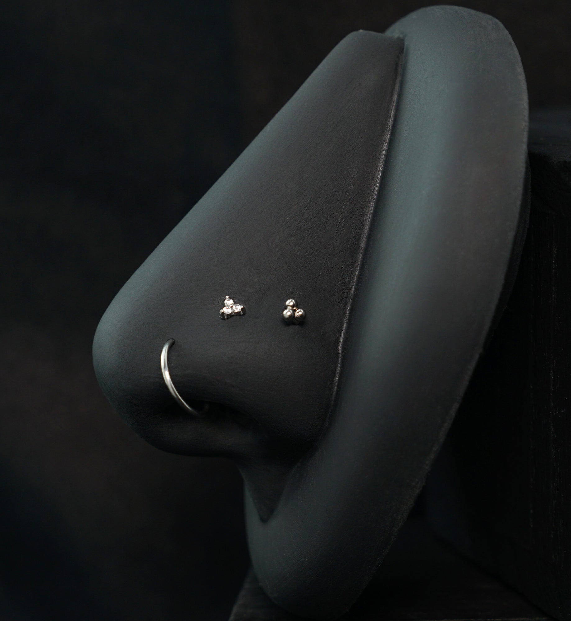 Trinity Clear CZ Stainless Steel L Bend/Stud/Hoop Variety Pack (6 Pack)