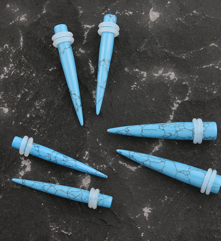 Howlite Turquoise Stone Taper