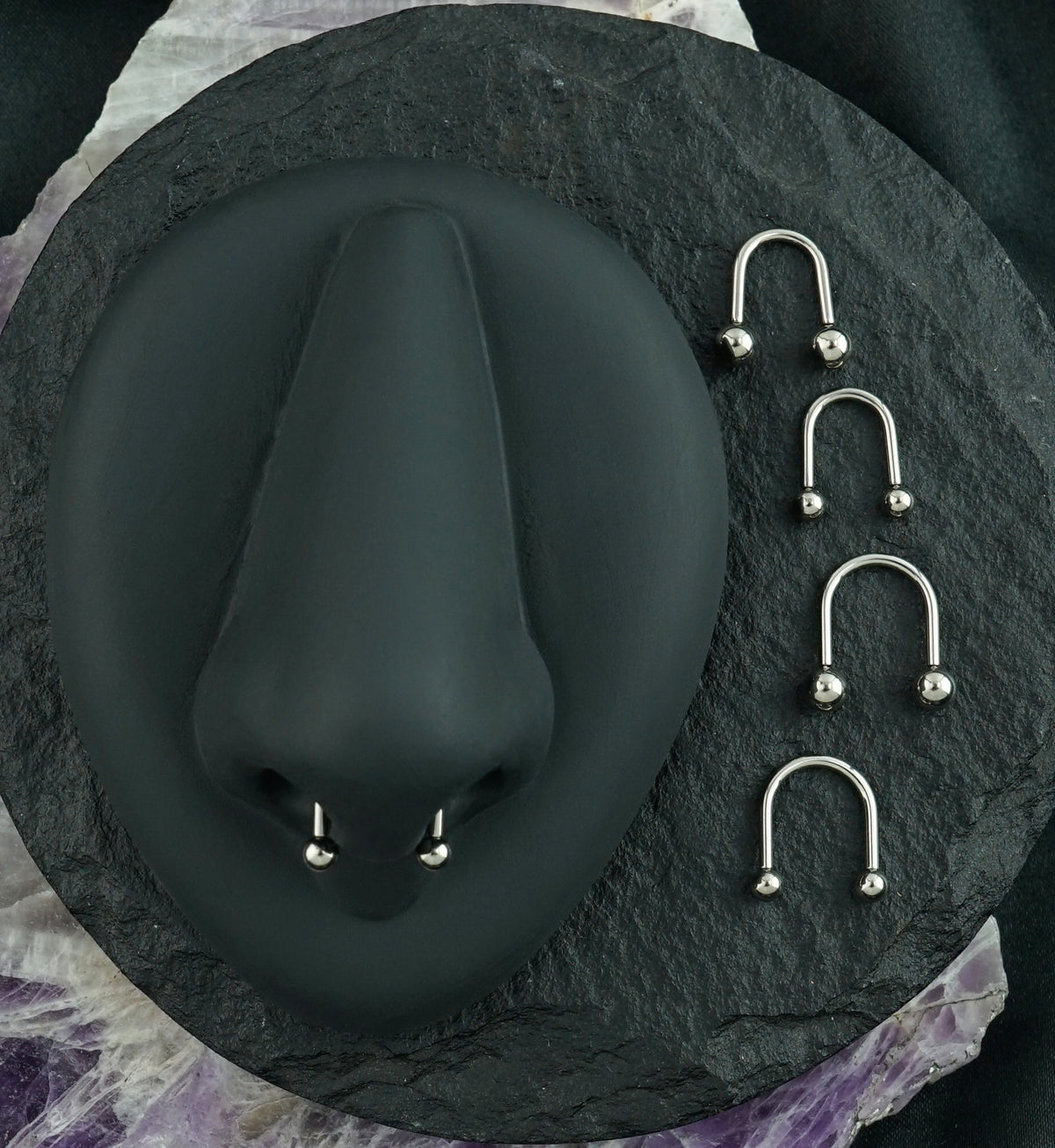 U-Shape Titanium Threadless Circular Barbell