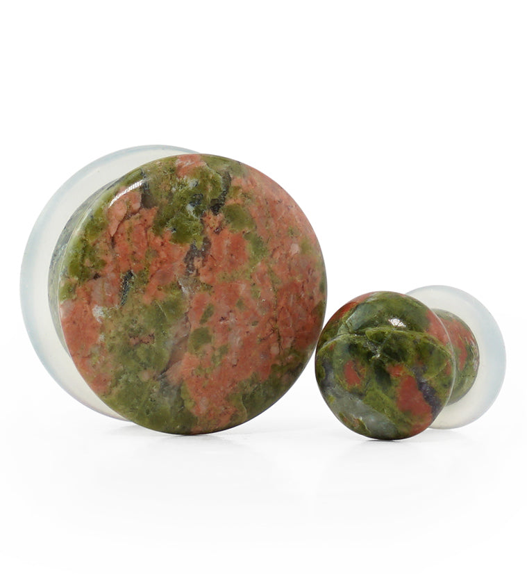 Unakite Stone Plugs - Single Flare