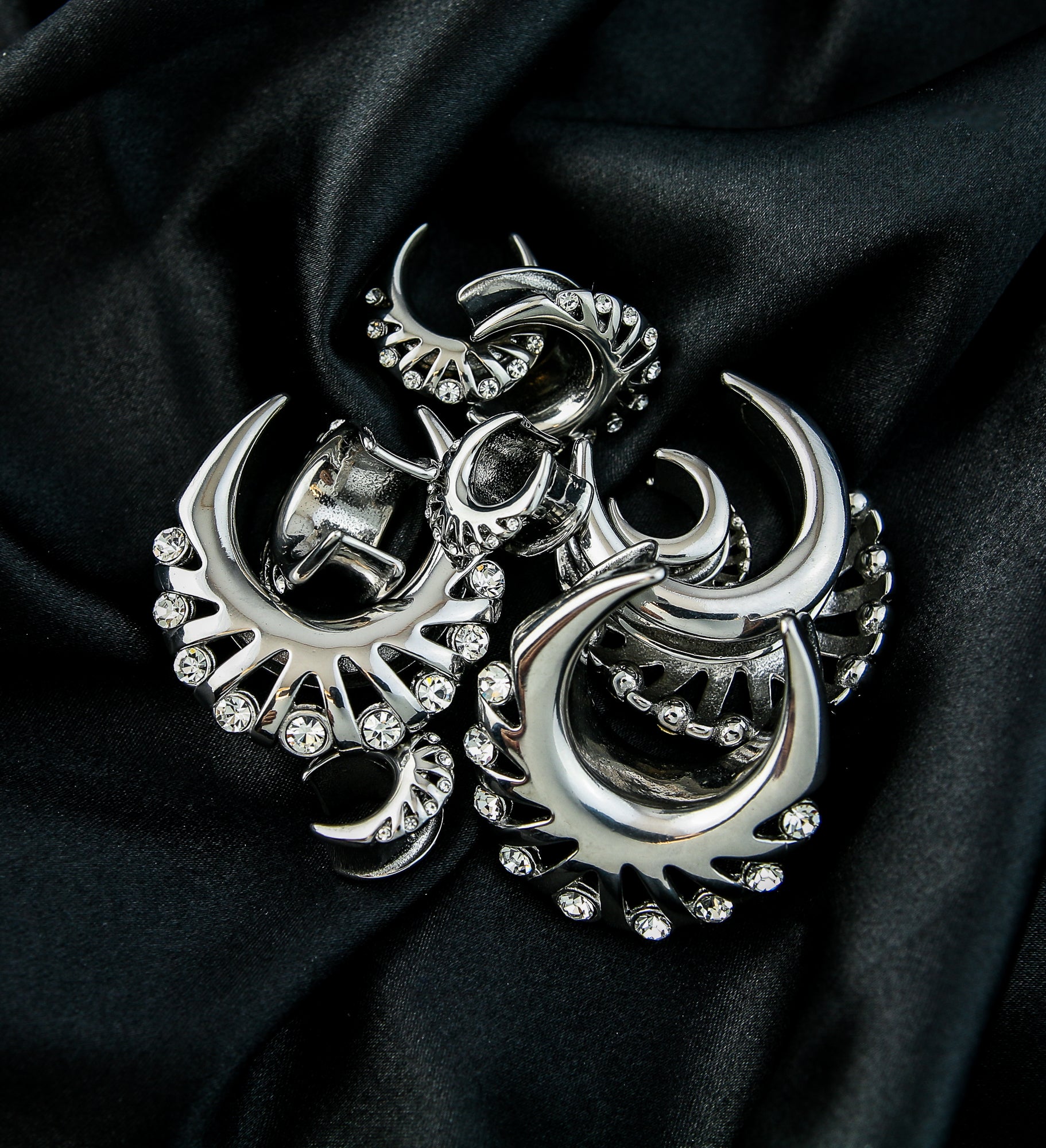 Vane Clear CZ Stainless Steel Saddles