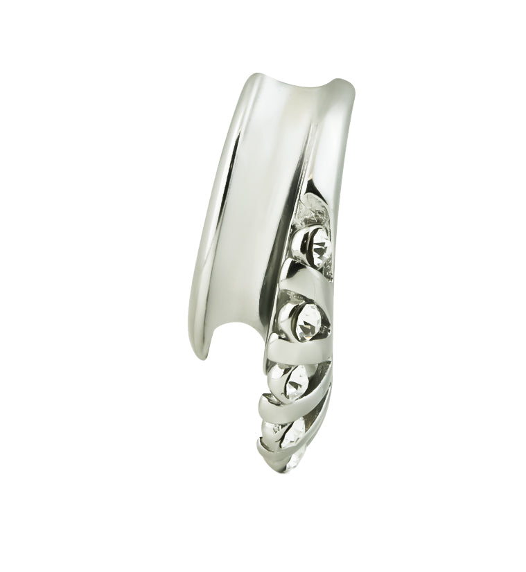 Vane Clear CZ Stainless Steel Saddles