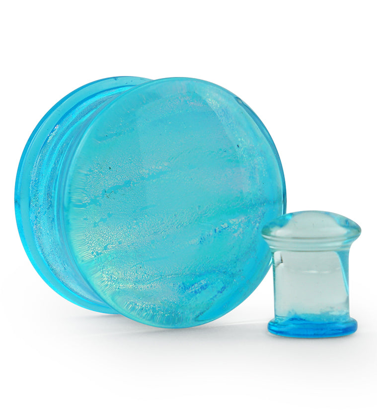 Vice Blue & Pink Dichroic Glass Plugs