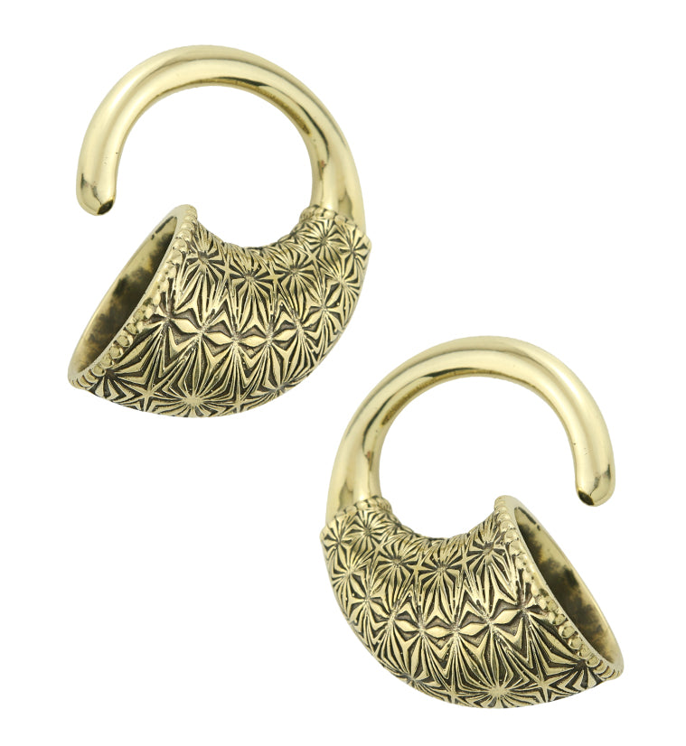Viking Horn Brass Ear Weights