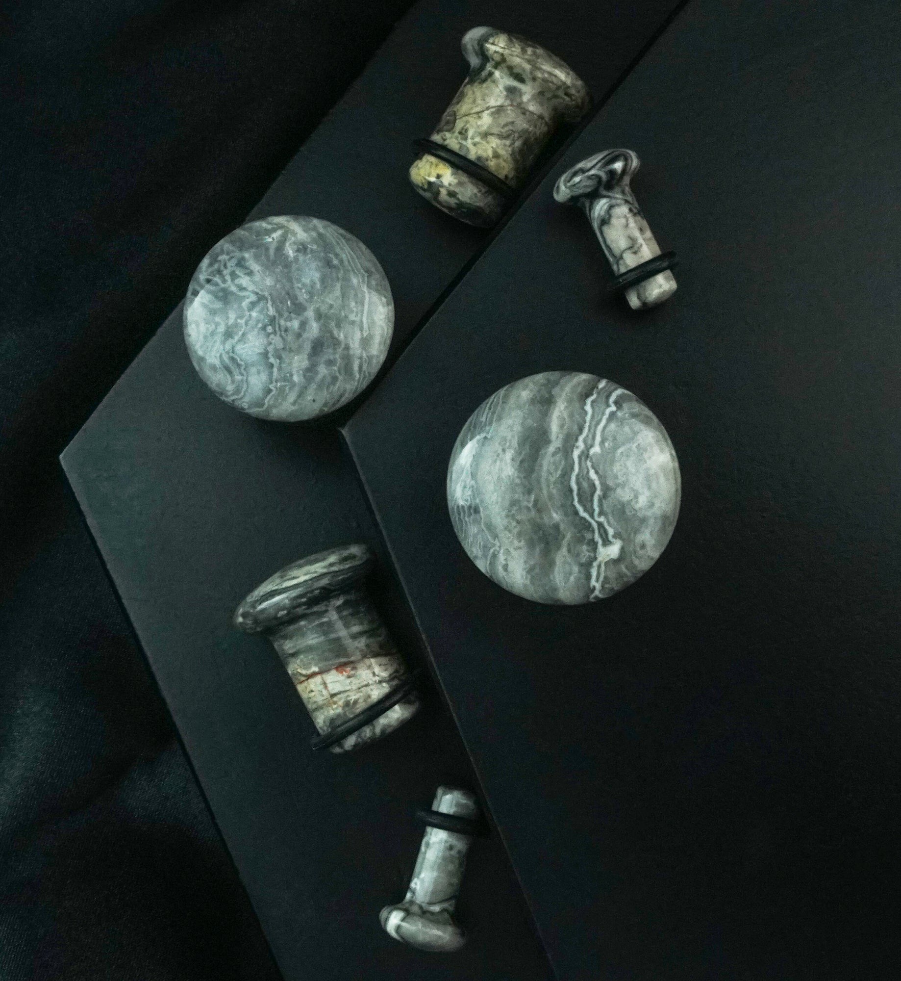 Wave Jasper Stone  Plugs - Single Flare