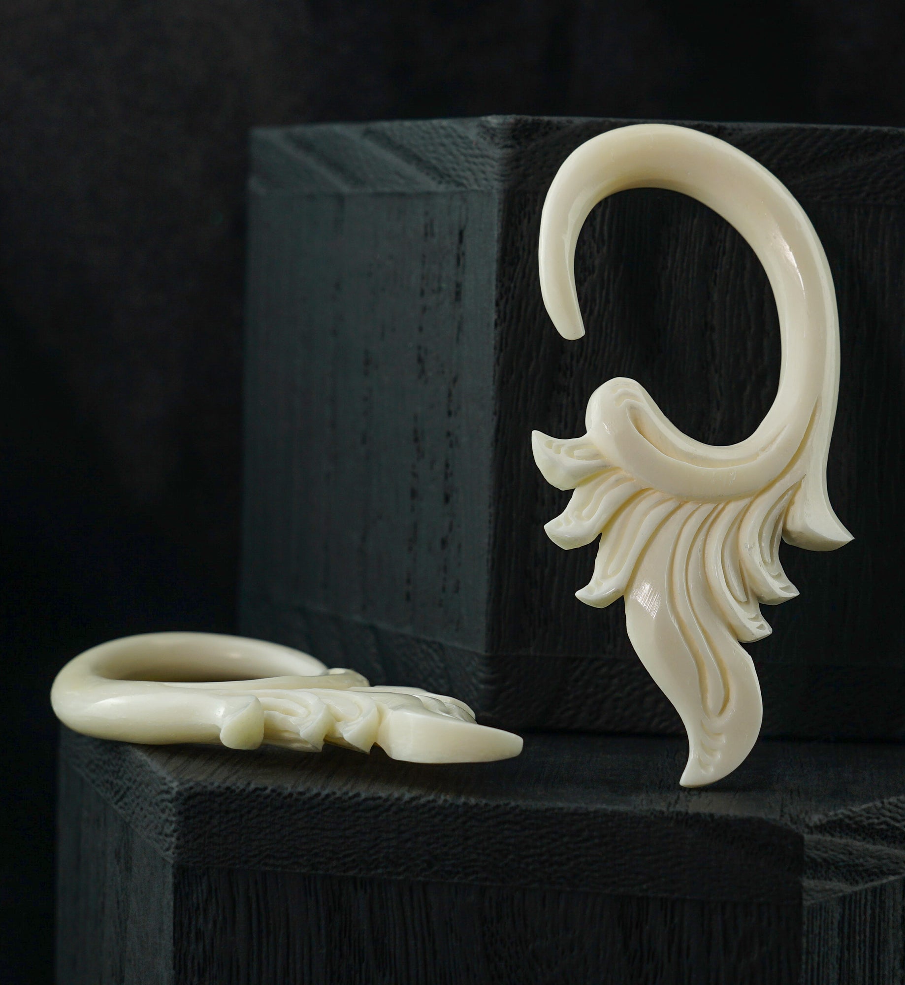 White Blossom Bone Hangers