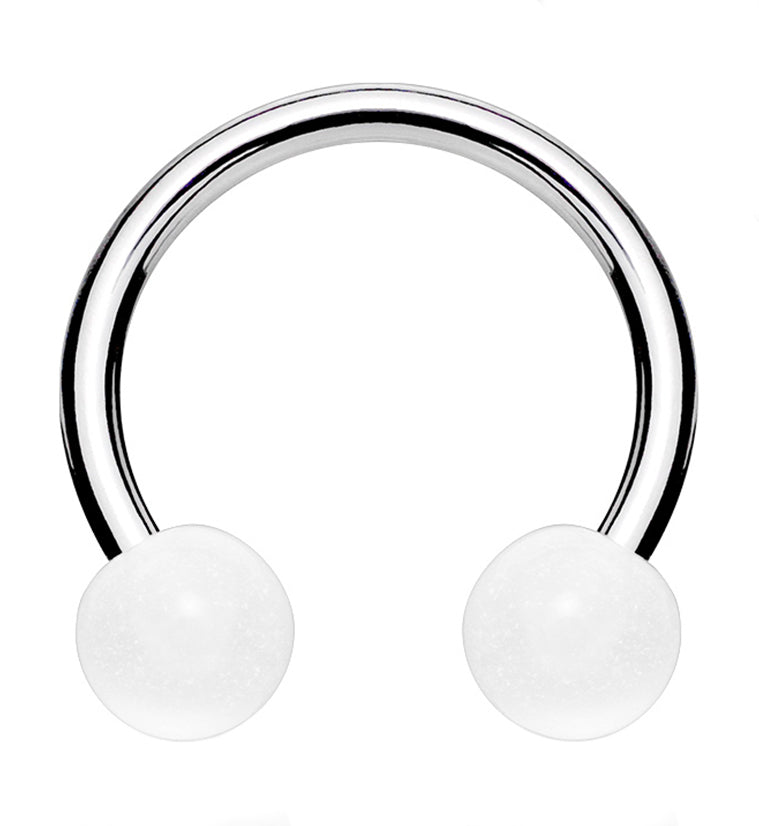 Glow in the Dark Stainless Steel Circular Barbell