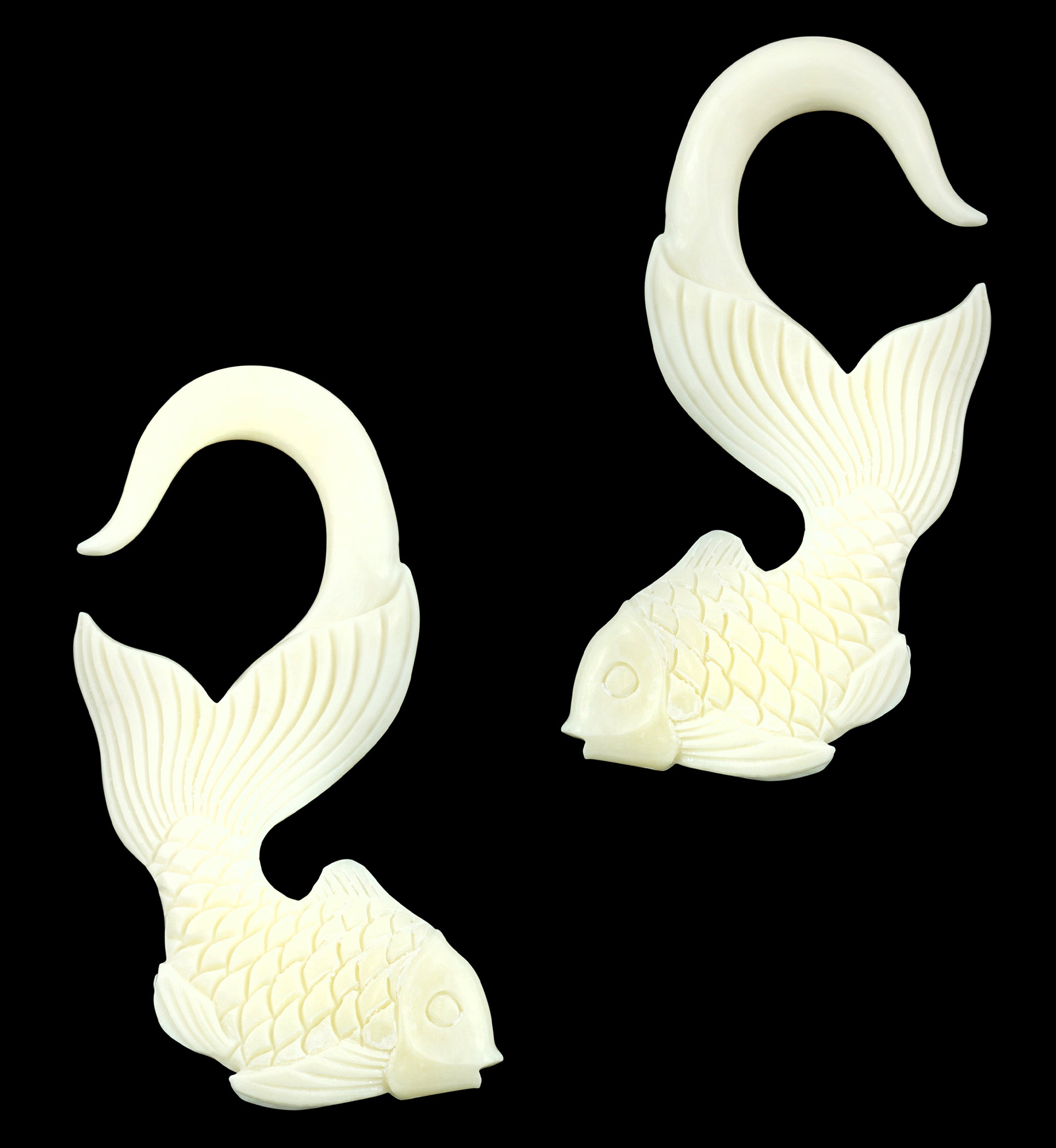 White Goldfish Bone Hangers