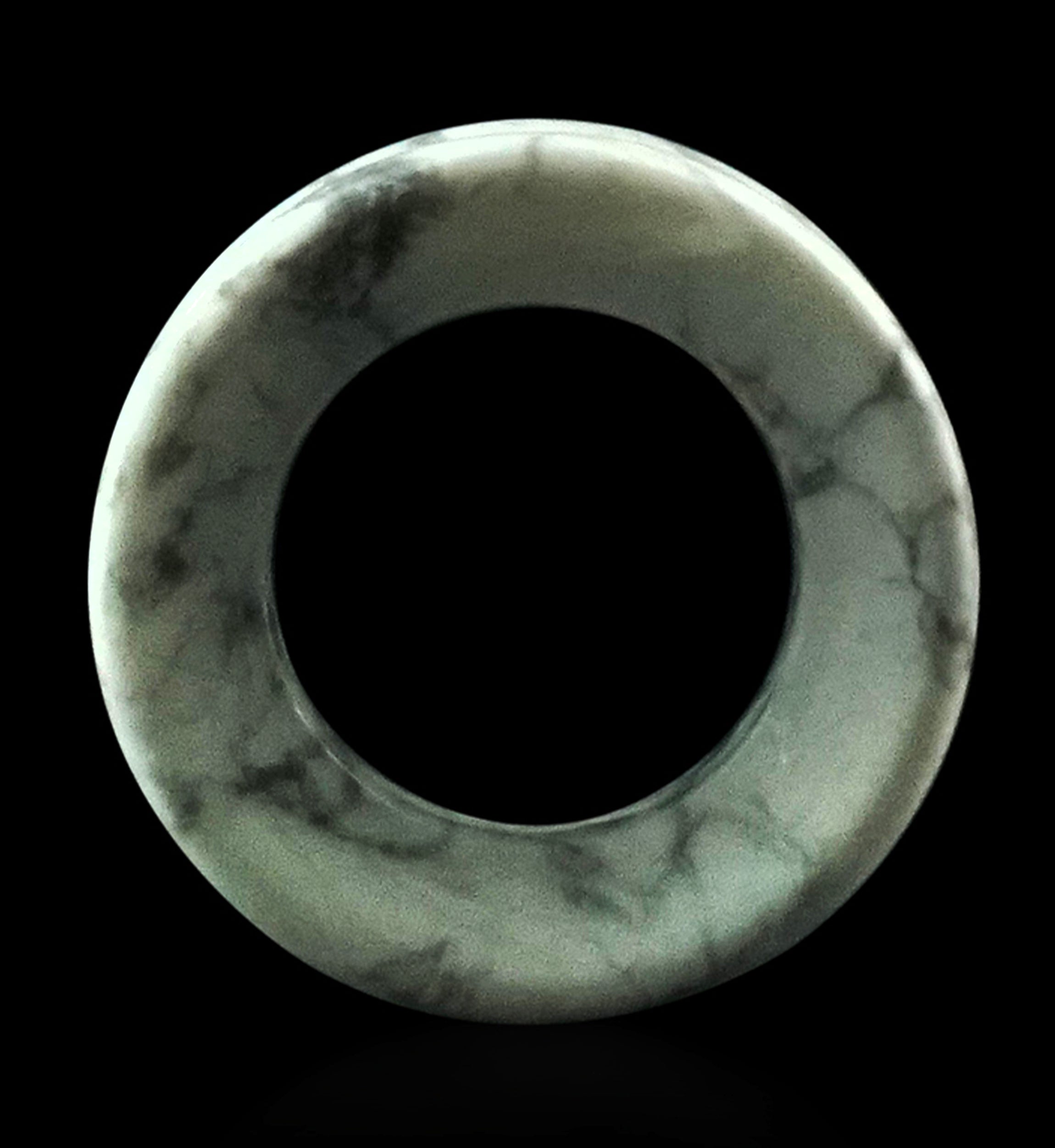 White Howlite Stone Double Flare Tunnels