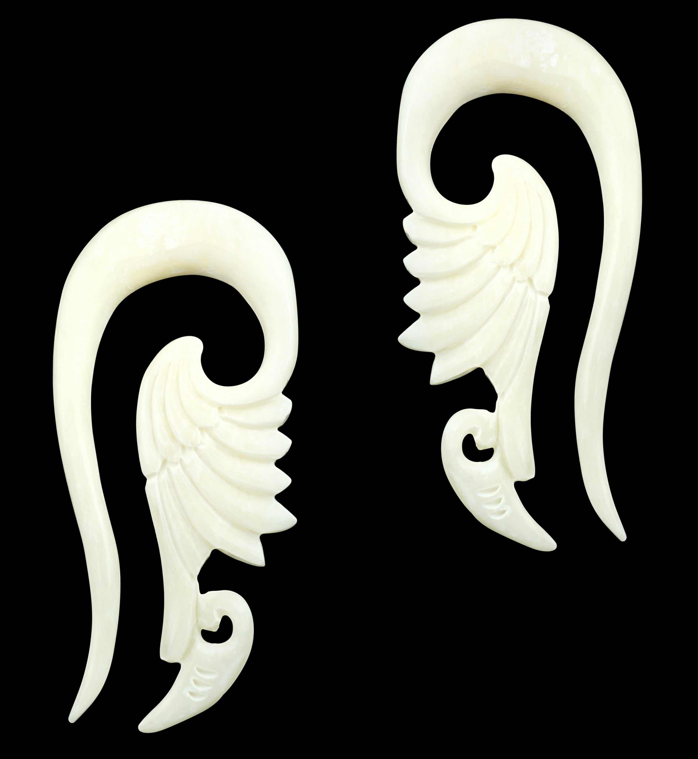 White Laguna Wing Bone Hangers