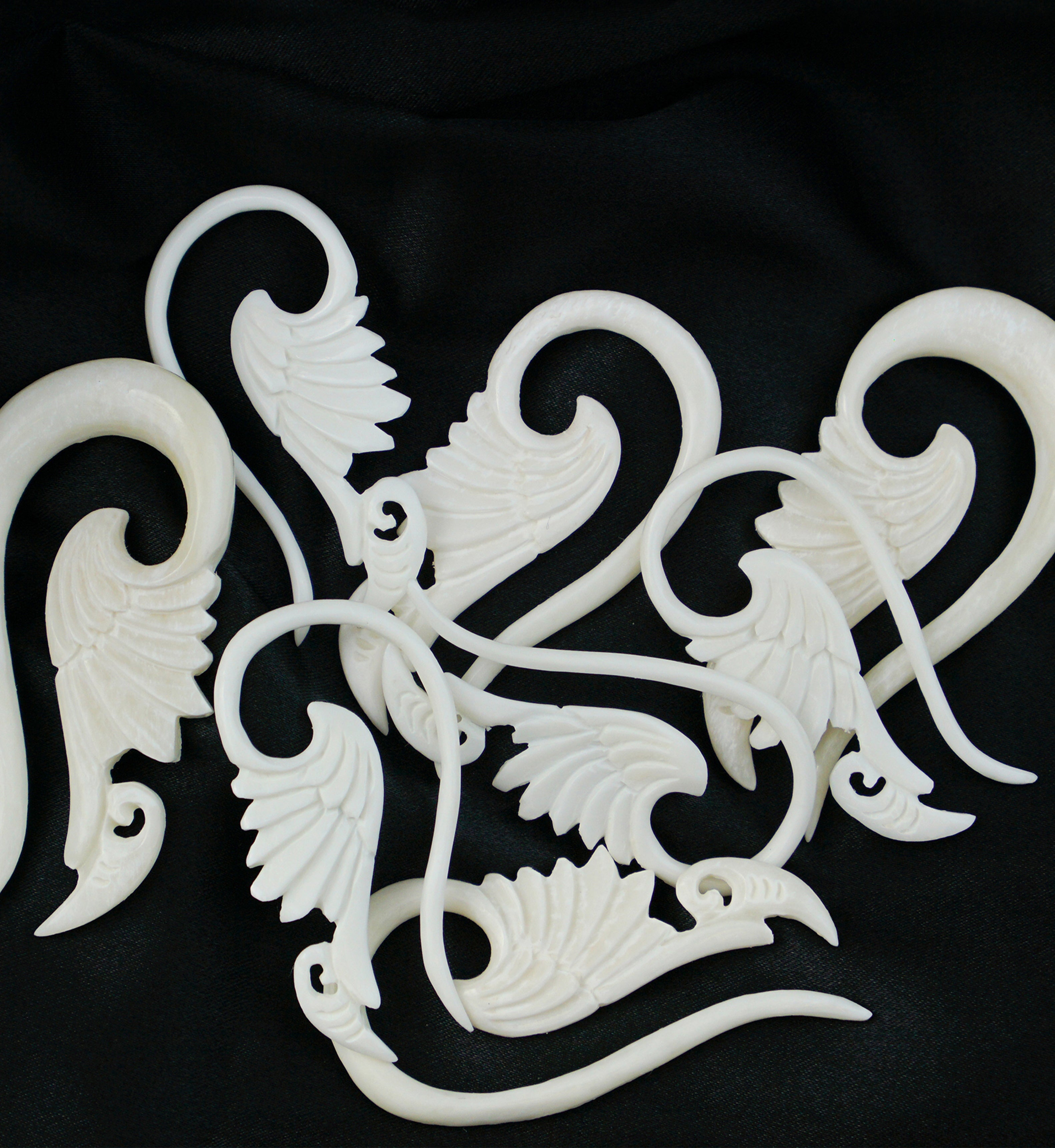 White Laguna Wing Bone Hangers