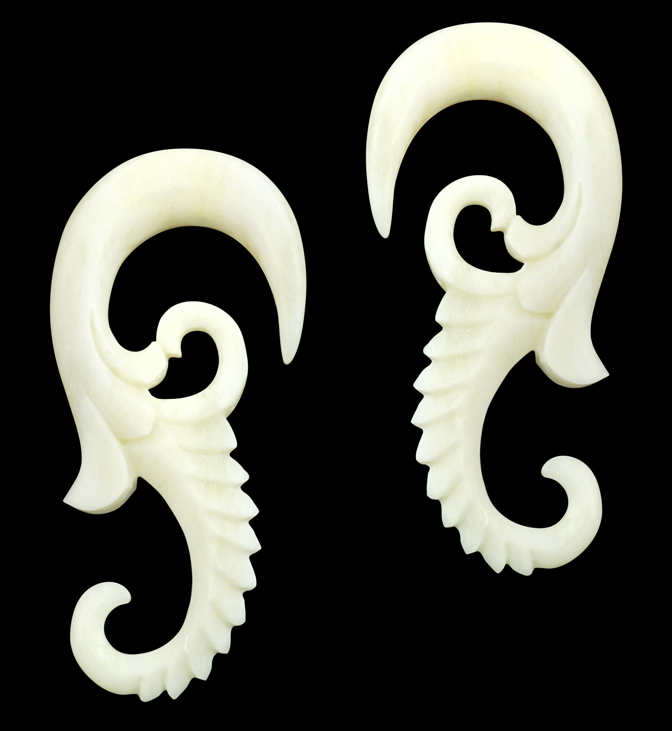 White Seahorse Bone Hangers
