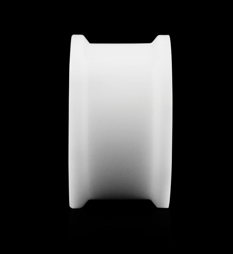 Double Flare White Silicone Plugs (CLOSE OUT)