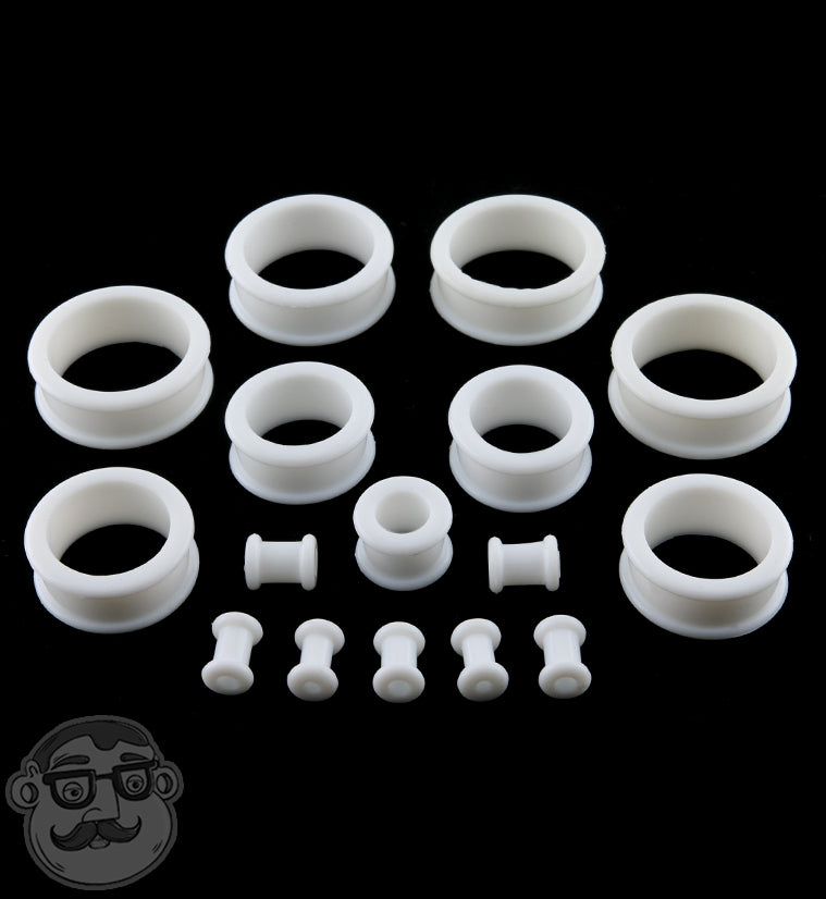 White Silcone Plugs Gauges