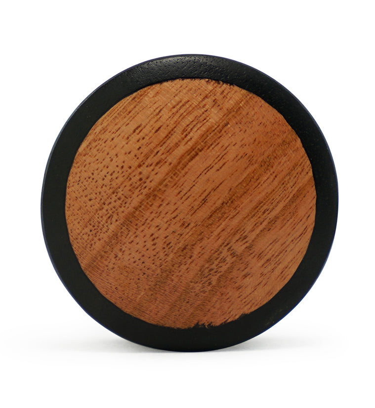 Areng Wood Plugs with Pink Ivory Inlay