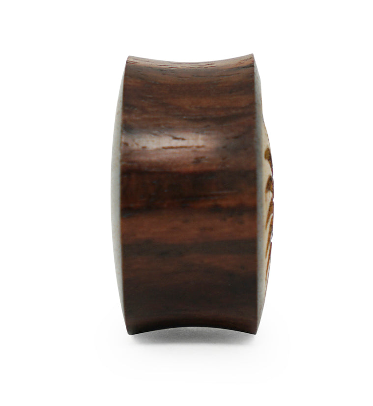 Sono Wood Plugs With Engraved Seashell Inlay