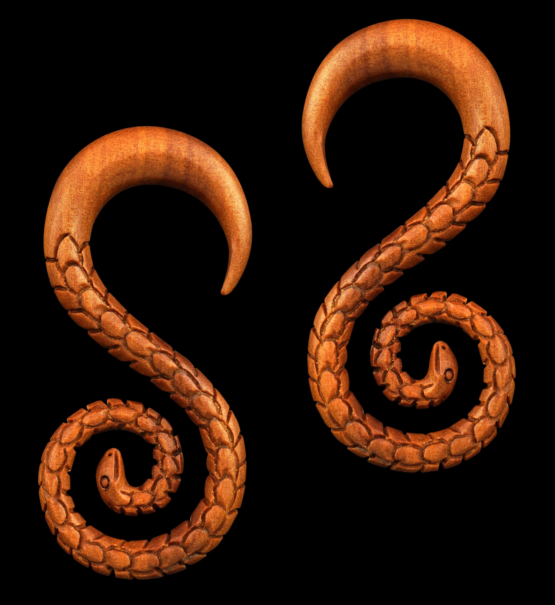 Wooden Snake Spiral Hangers