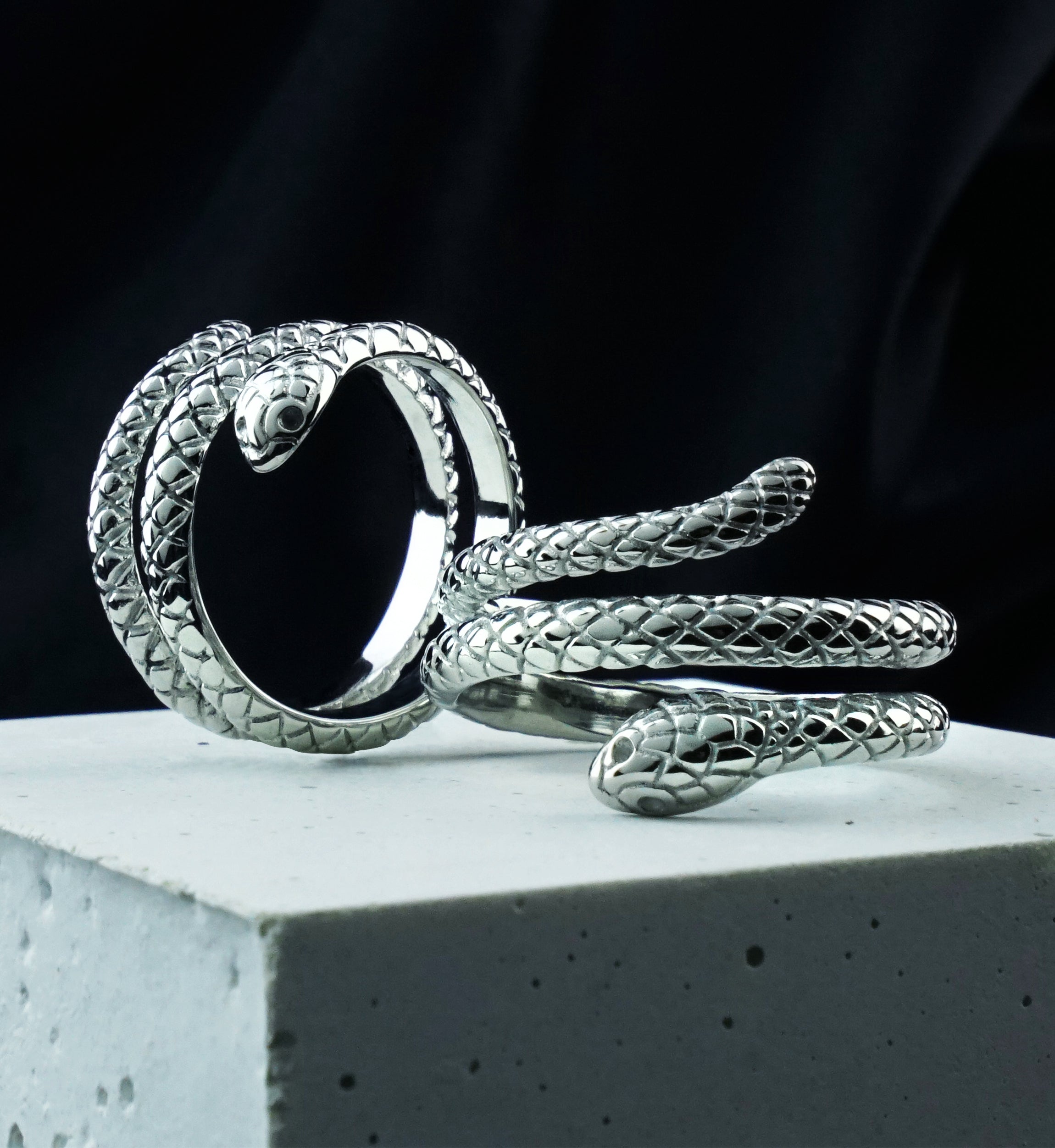 Wrap Around Snake Stainless Steel Ring