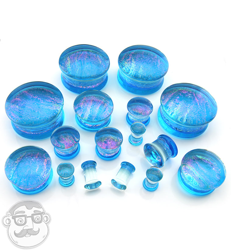 Vice Blue & Pink Dichroic Glass Plugs